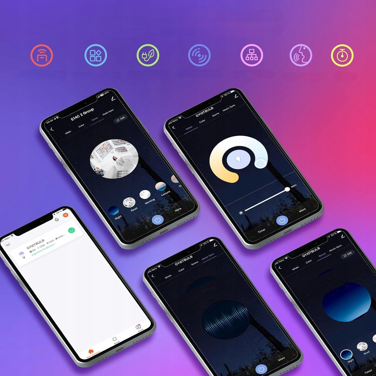 Żarówka Led Inteligentna Rgb Mr16 Gu5.3 Smart Life Bluetooth Zestaw 6X