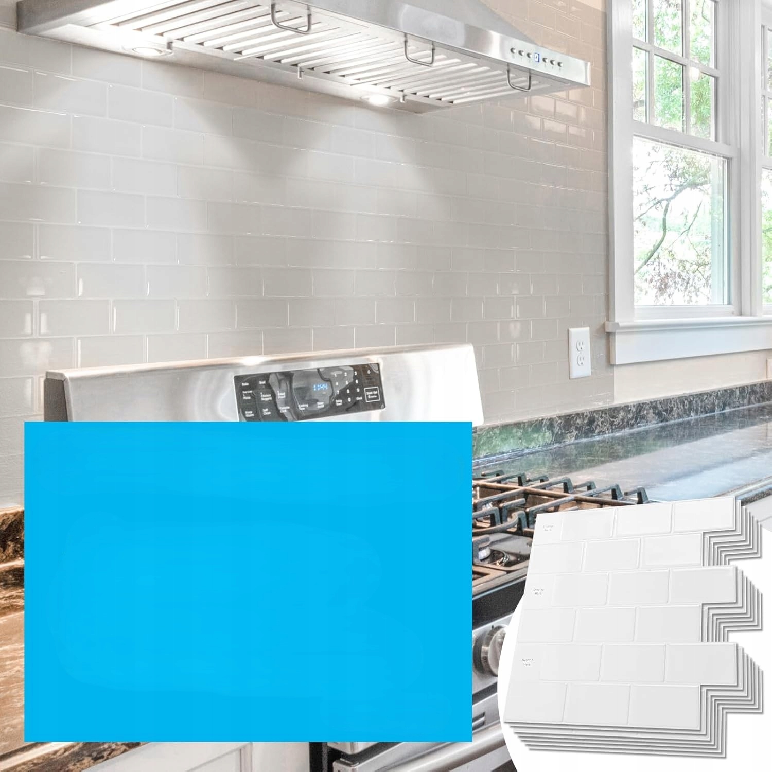 Panel Panele Ścienne 3D Samoprzylepne Winylowe Białe Kuchnia X10 30X30Cm