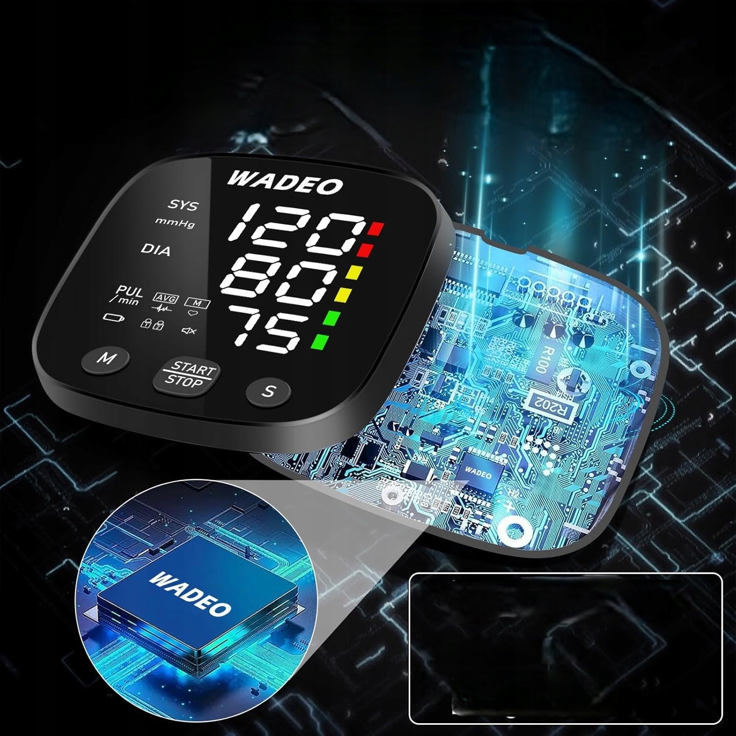 Ciśnieniomierz Nadgarstkowy Na Nadgarstek Arytmia Puls Lcd Pamięć 2X99 Etui