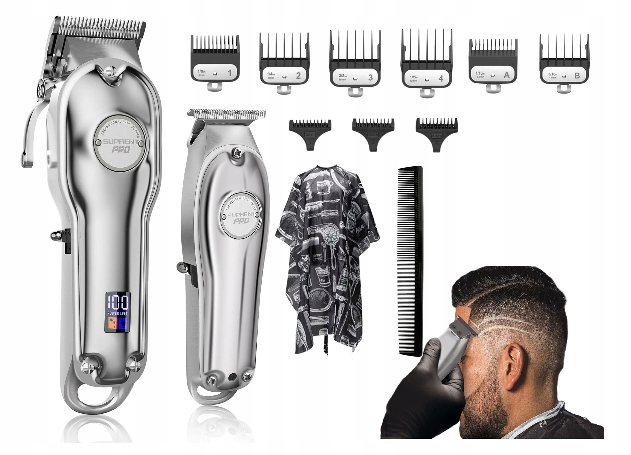 Profesjonalna Maszynka Do Strzyżenia Włosów Brody Trymer Bezprzewodowa Zest