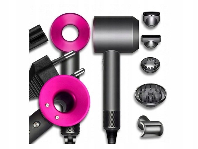 Suszarka Do Włosów Z Dyfuzorem Jonizacją Mocna Zimny Nawiew 5W1 5 Końcówek