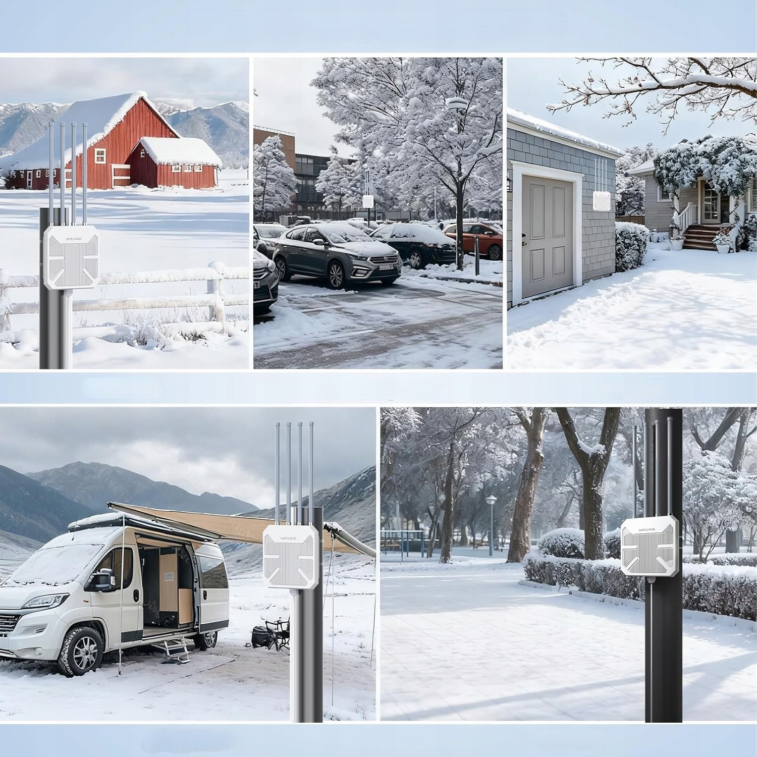 Wzmacniacz Sygnału Wifi Zewnętrzny Wlan Poe Ip67 Router 5Ghz / 2.4Ghz