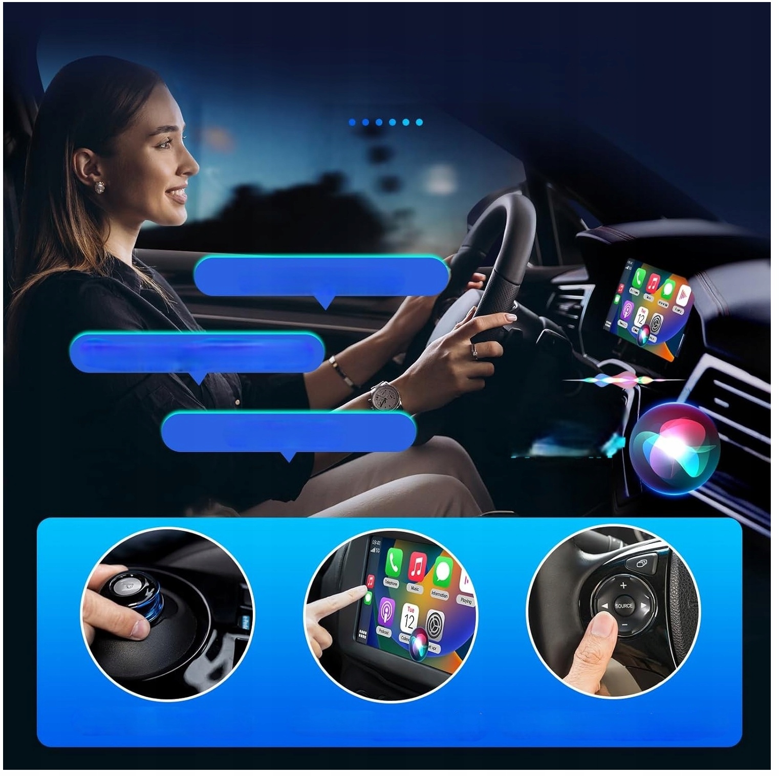 Adapter Carplay Bezprzewodowy Car Play Bluetooth Ios 10+ Moduł Do Auta Wifi