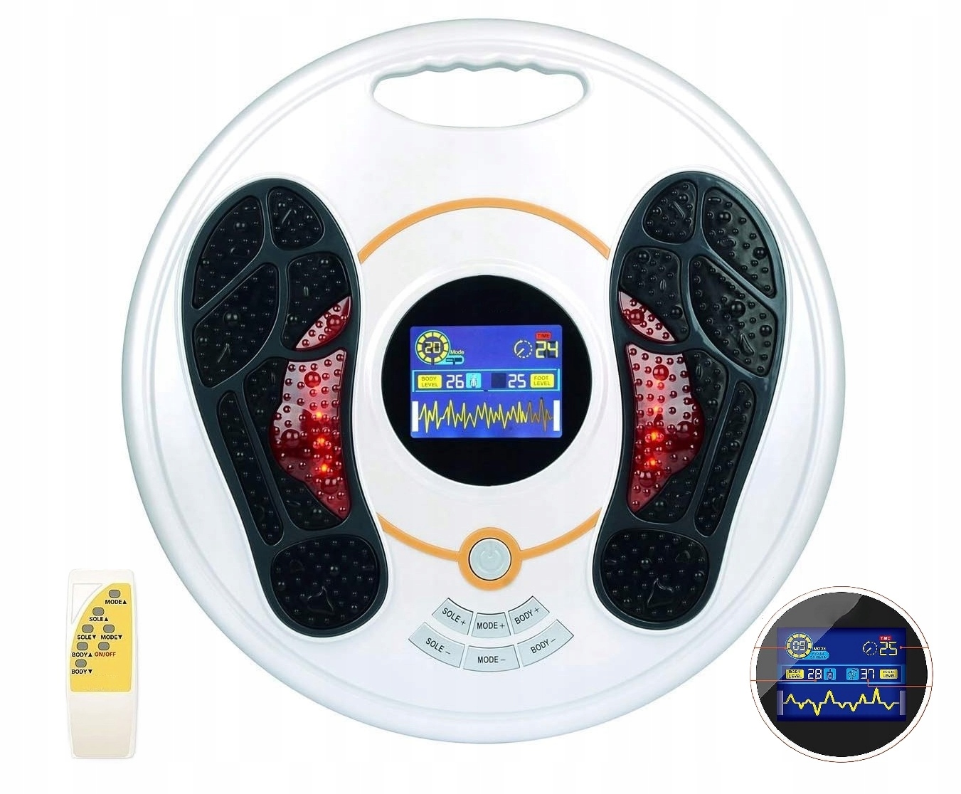 Masażer Do Stóp Ems/Tens Stymulator Krążenia Krwi Stóp 25 Trybów