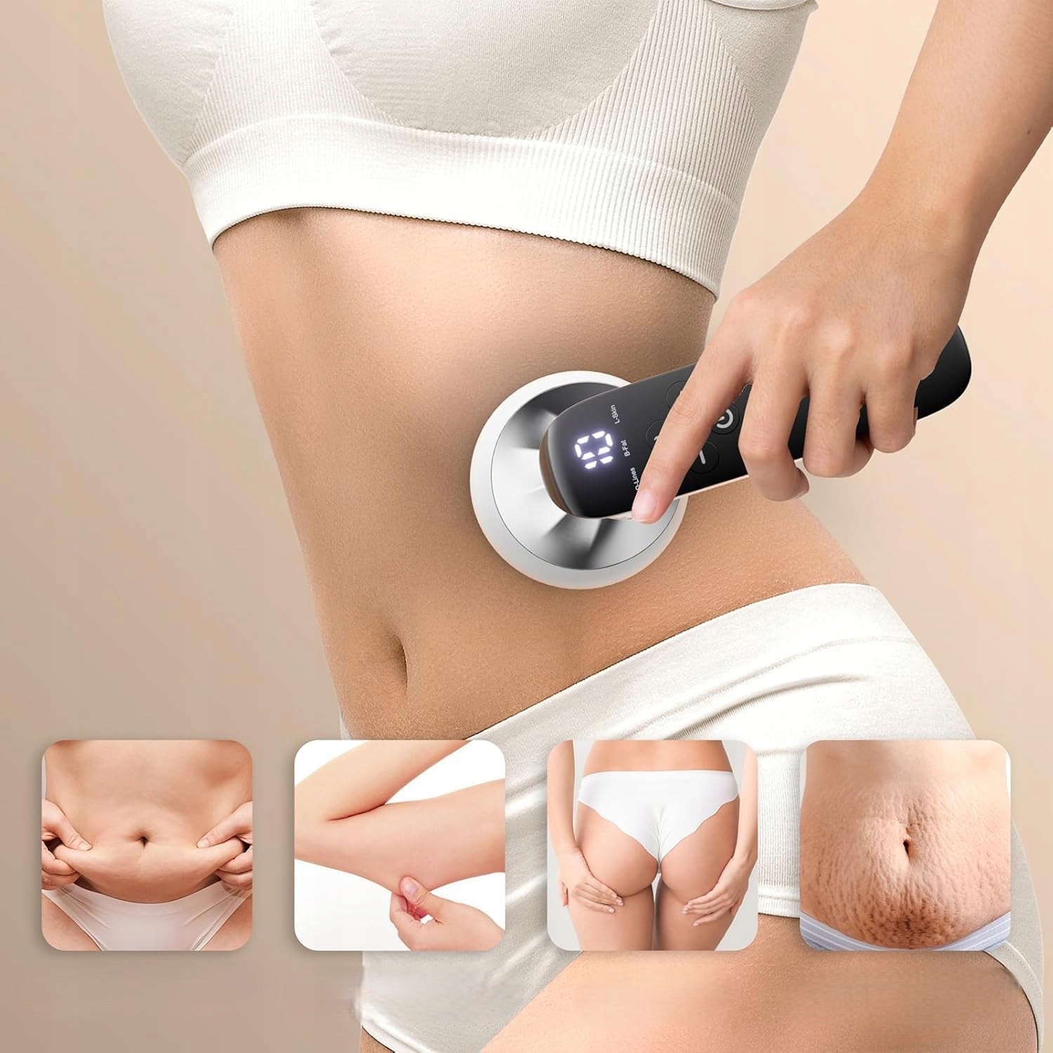 Masażer Do Ciała Cellulitu Wyszczuplający Antycellulitowy Podczerwień 3W1