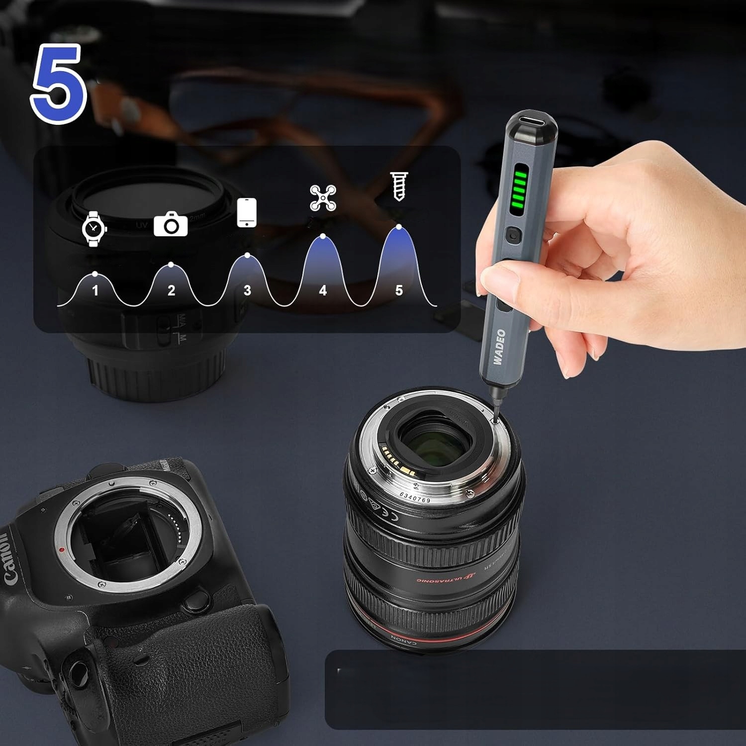 Wkrętak Elektryczny Śrubokręt Akumulatorowy Wkrętarka Bity Zestaw Do Napraw