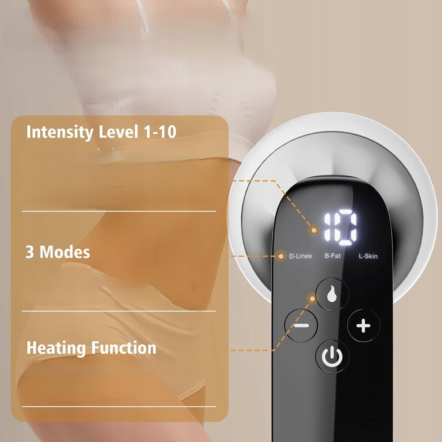 Masażer Do Ciała Cellulitu Wyszczuplający Antycellulitowy Podczerwień 3W1