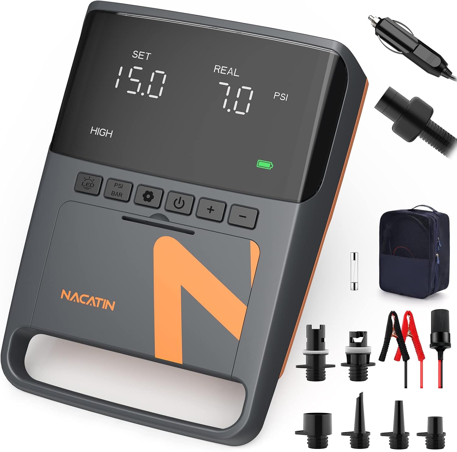 Pompka Elektryczna Do Deski Sup Pontonu Kajaku 16Psi 12V Lcd Do Pompowania