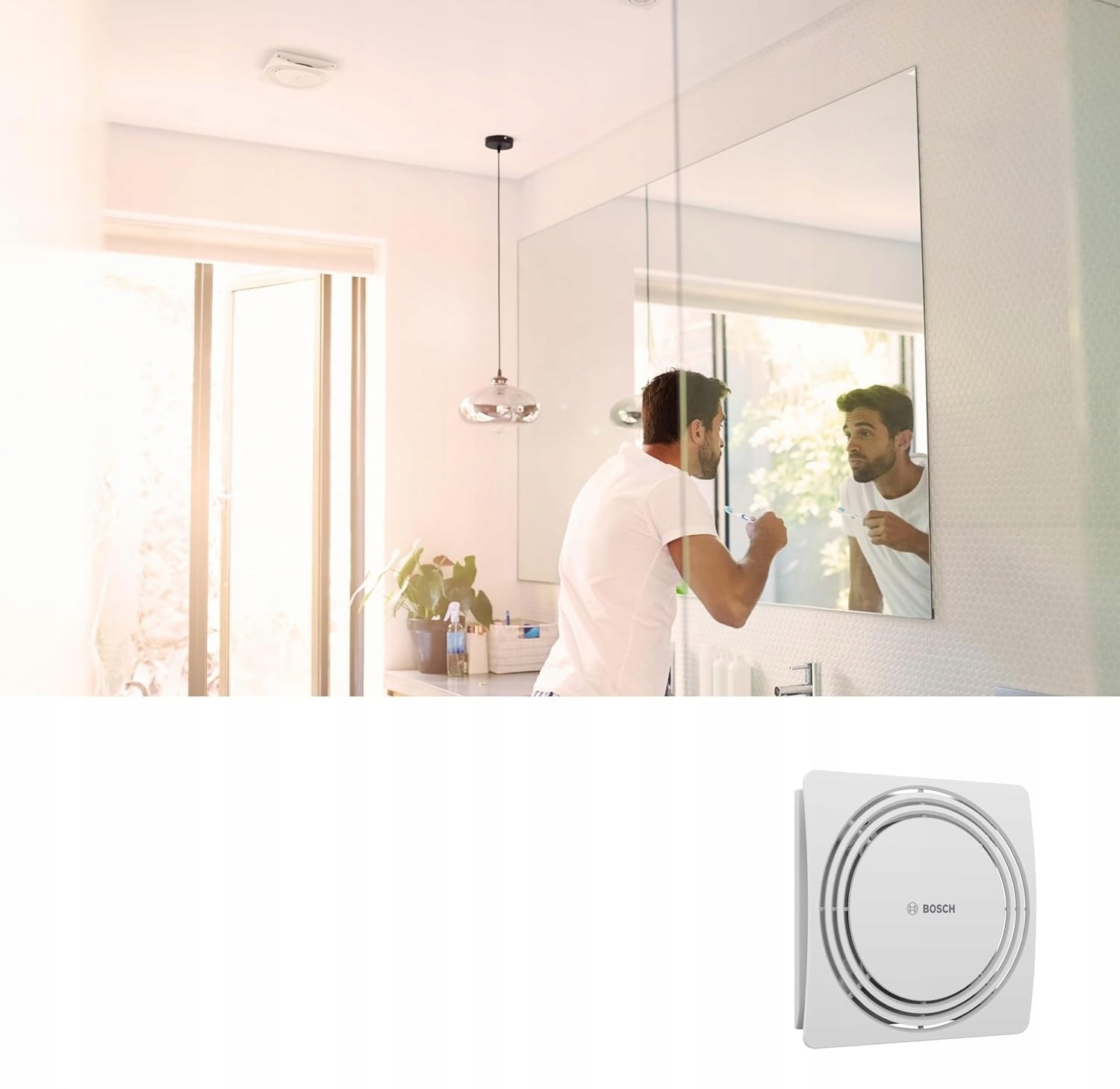 Cichy Wentylator Łazienkowy Fi125 Biały Czujnik Wilgotności Timer F1900 Dh