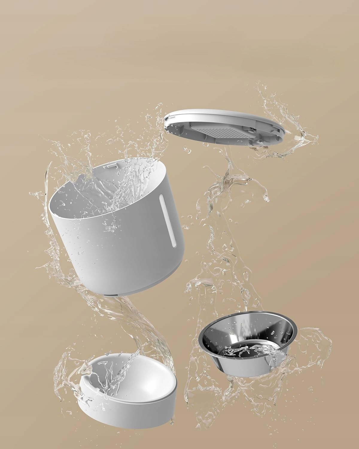 Automatyczny Podajnik Karmy Dla Kota Psa Dozownik Timer Miska 4L Biały