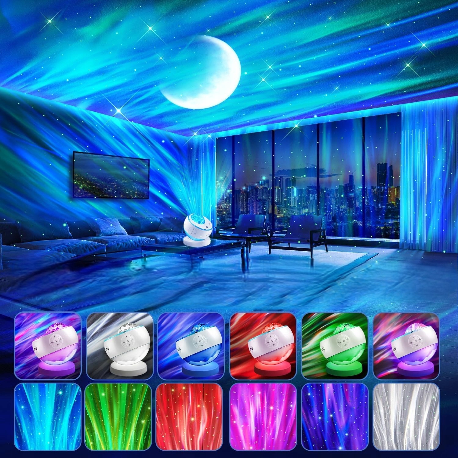 Projektor Gwiazd Głośnik Bluetooth Lampka Nocna Projektor Z Muzyką Pilot