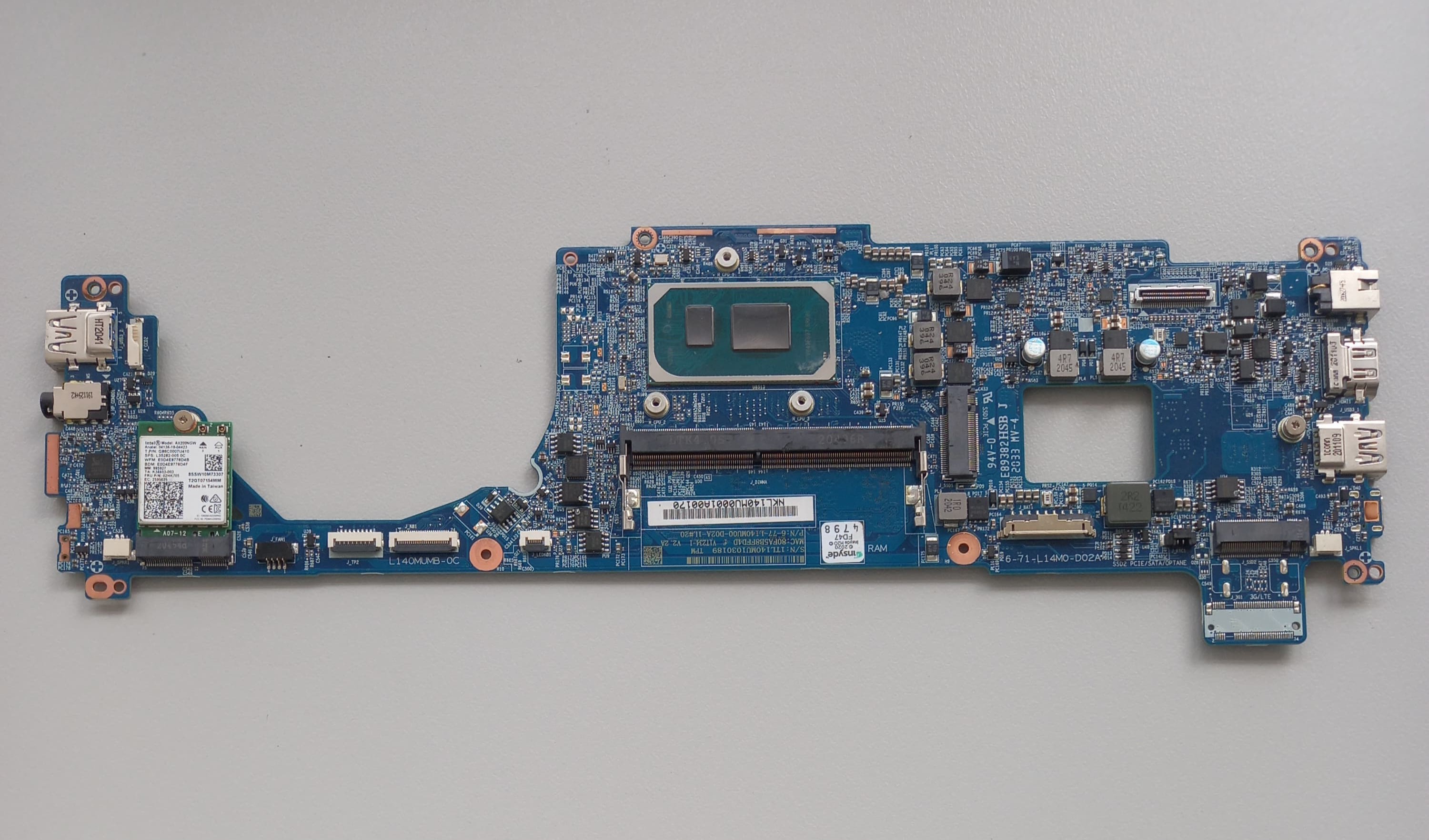 MSI 14U1139 L14XMU Mainboard Intel Core i5-1135G7 8GB RAM 6-71-L14M0-D02A