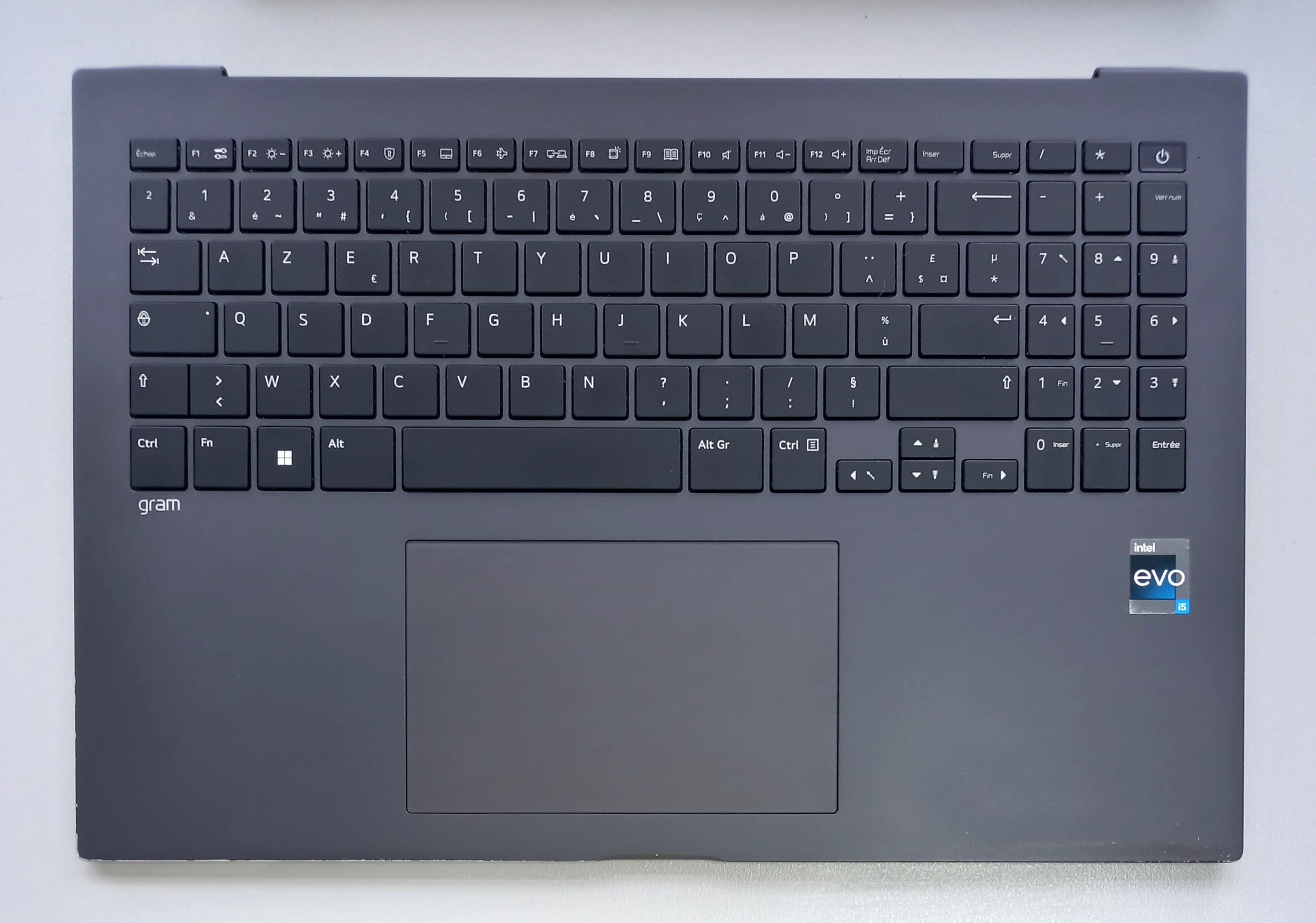 LG Gram 16Z90R-G.AA56F Handauflage Tastatur AZERTY + Touchpad