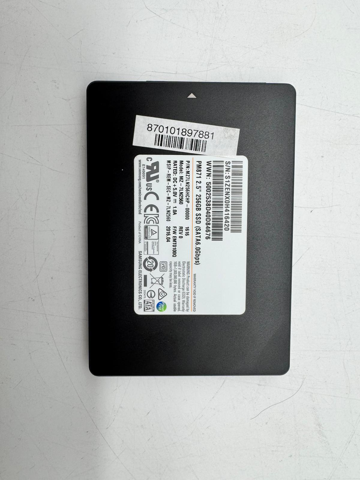 Samsung  MZ-7LN2560 SSD 256GB Disk Festplatte SATA MZ7LN256HCHP-00000