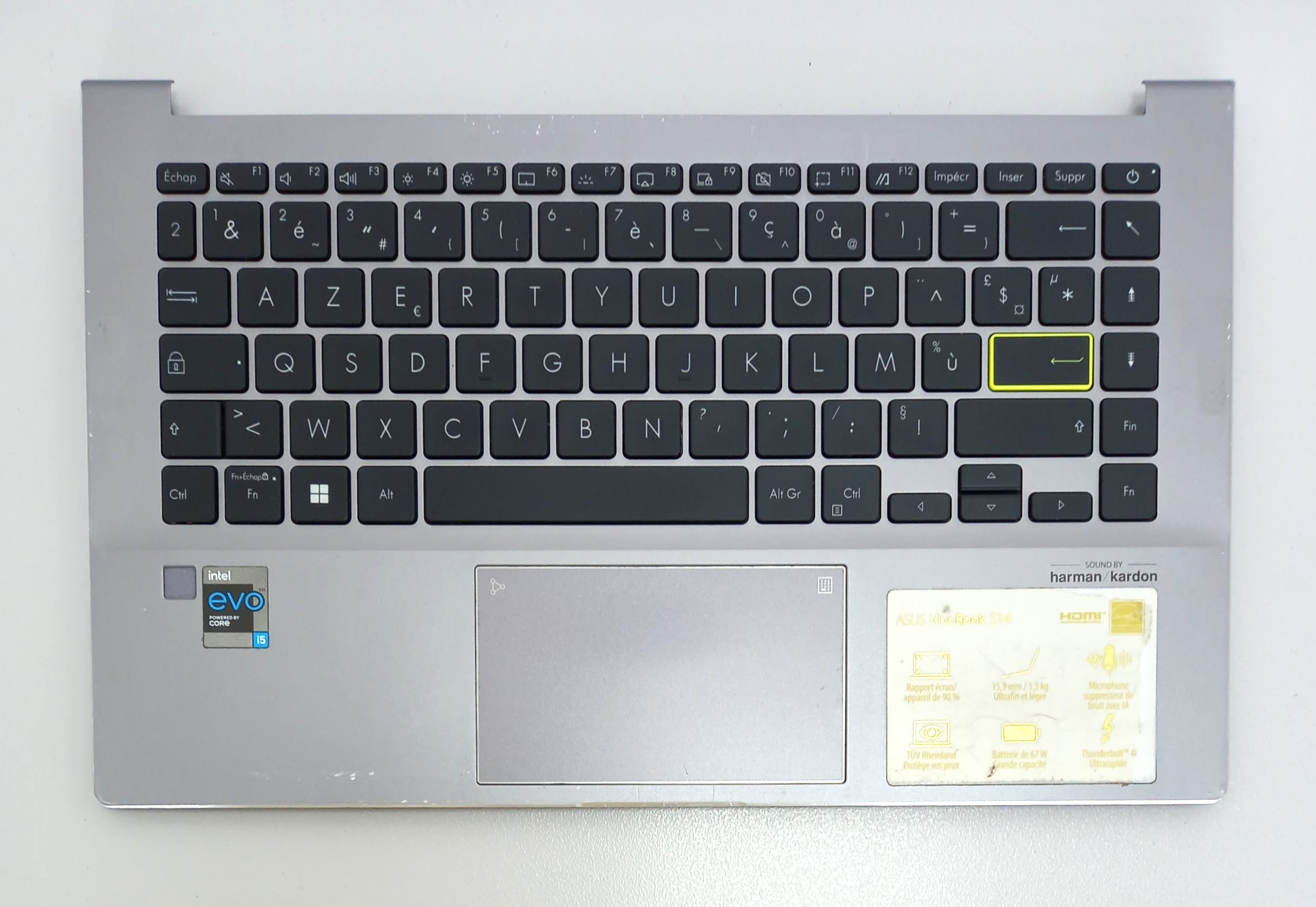 Asus Vivobook S14 S435EA Handauflage Tastatur AZERTY 13N1-CGM0201