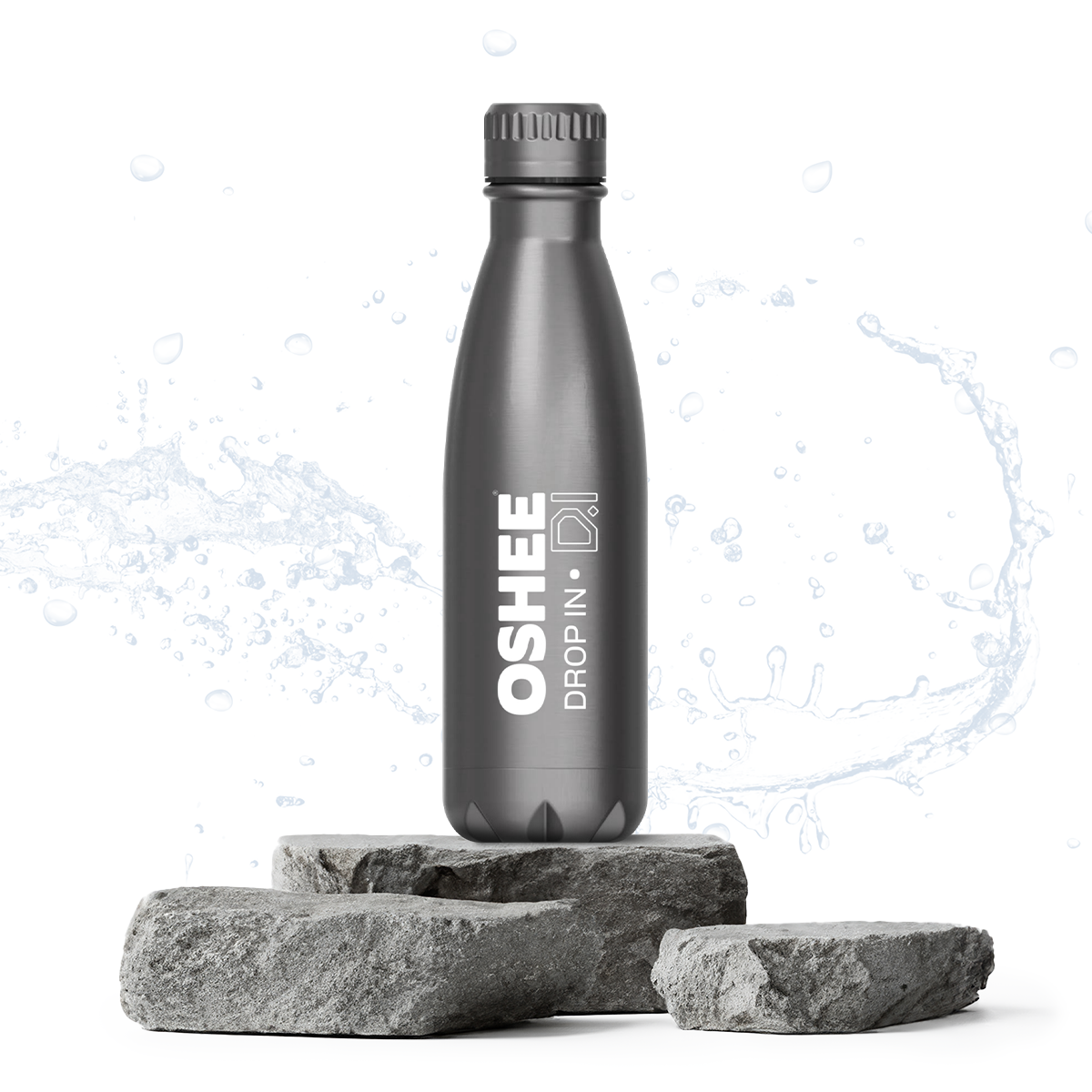 3x Hydrokoncentrat OSHEE DROP IN Witaminy Minerały +Bidon termiczny SILVER