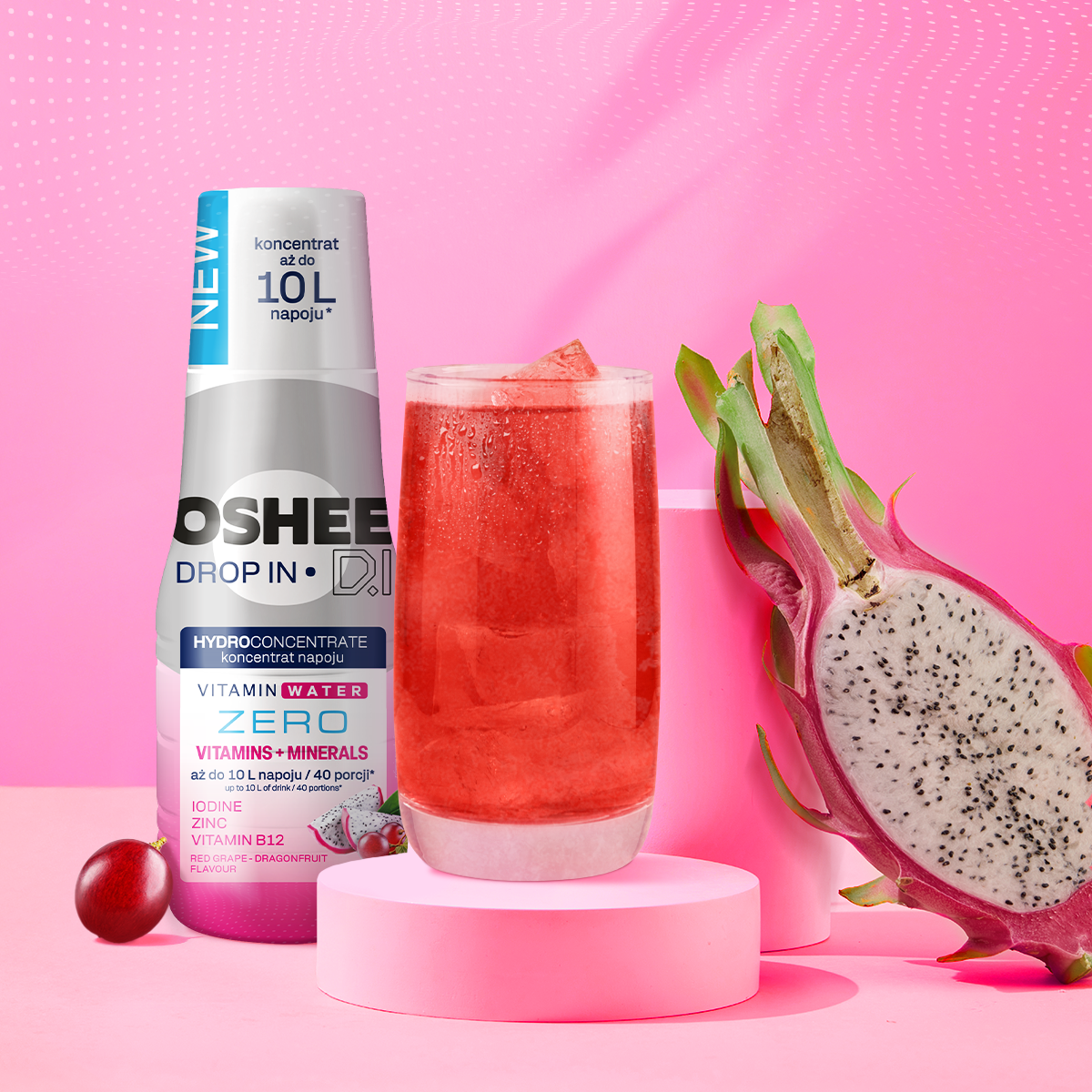 OSHEE DROP IN ZERO – winogrono i smoczy owoc