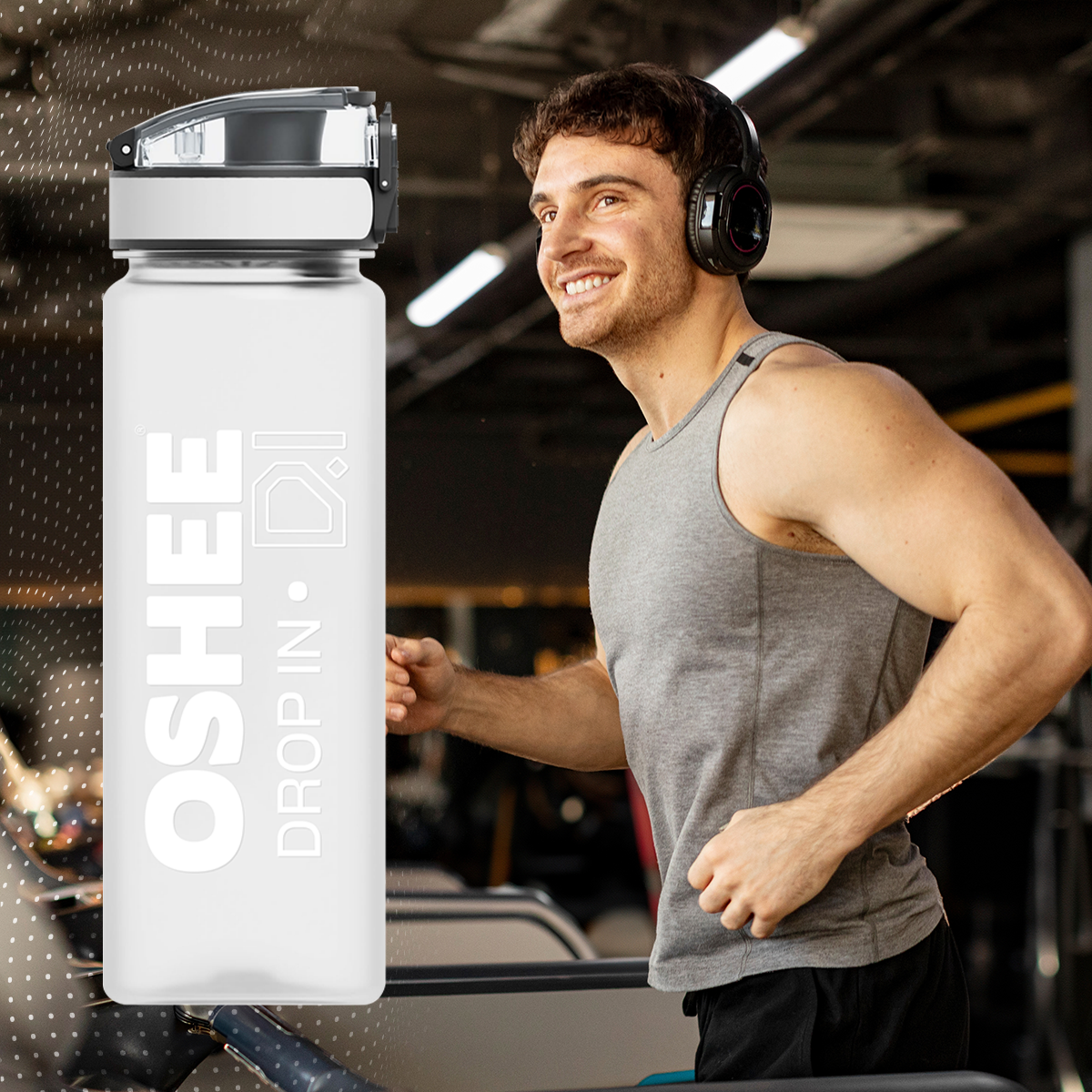 3 x Hydrokoncentrat OSHEE DROP IN ZERO Elektrolity Wit + Bidon TRITAN 750ml