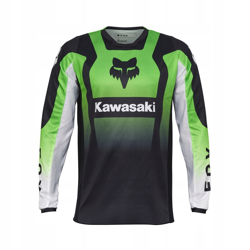 Bluza motocross FOX 180 Kawasaki, verde fluorescent, 100
