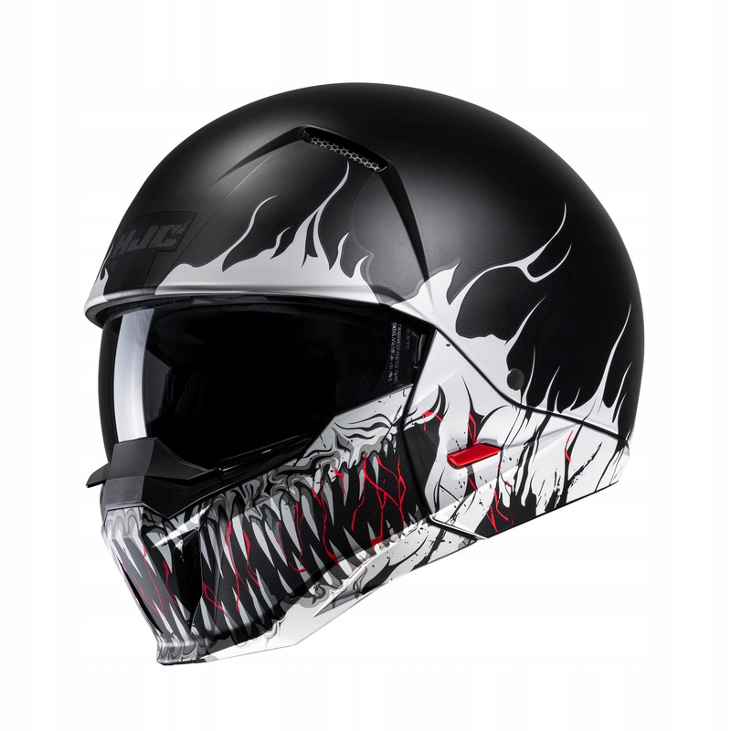 Casca moto HJC i20 SCRAW, negru/alb, 2 viziere, XXL - eMAG.ro