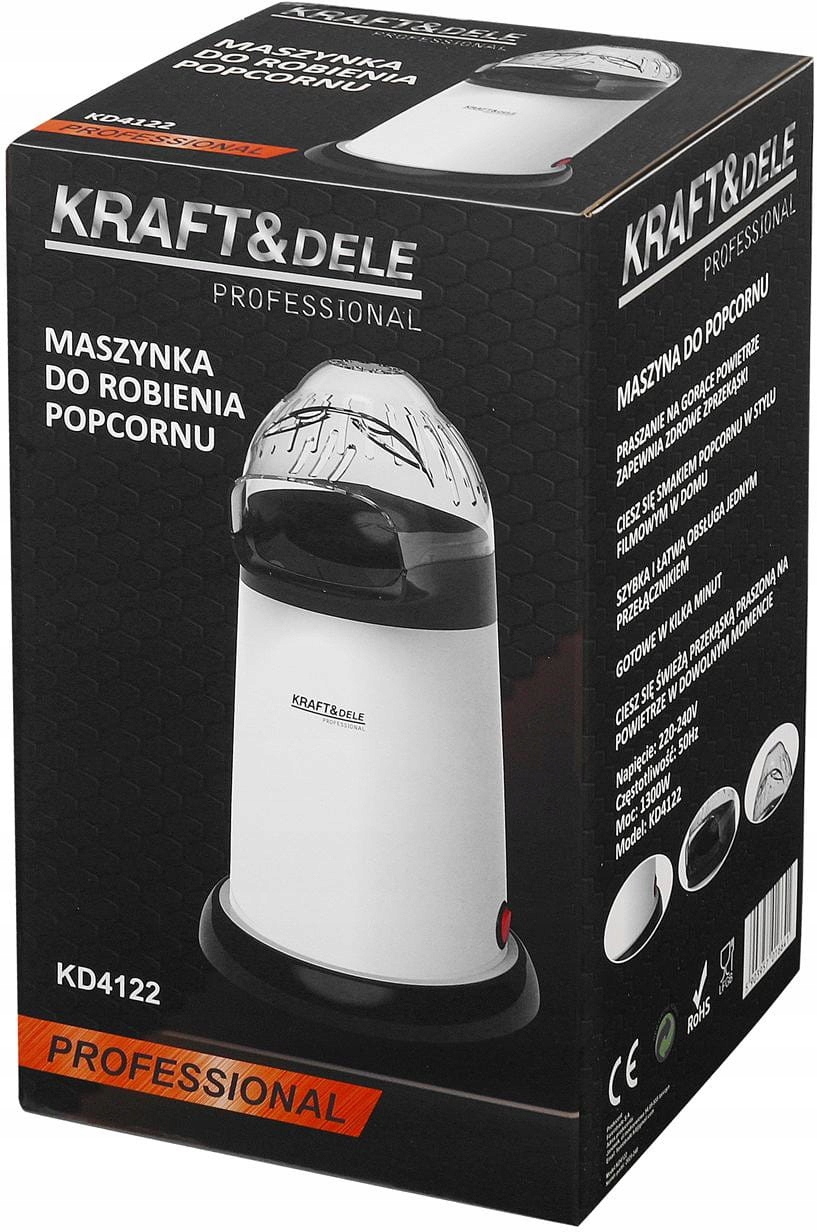 Maszynka do Robienia Popcornu 1300W Kraft&Dele