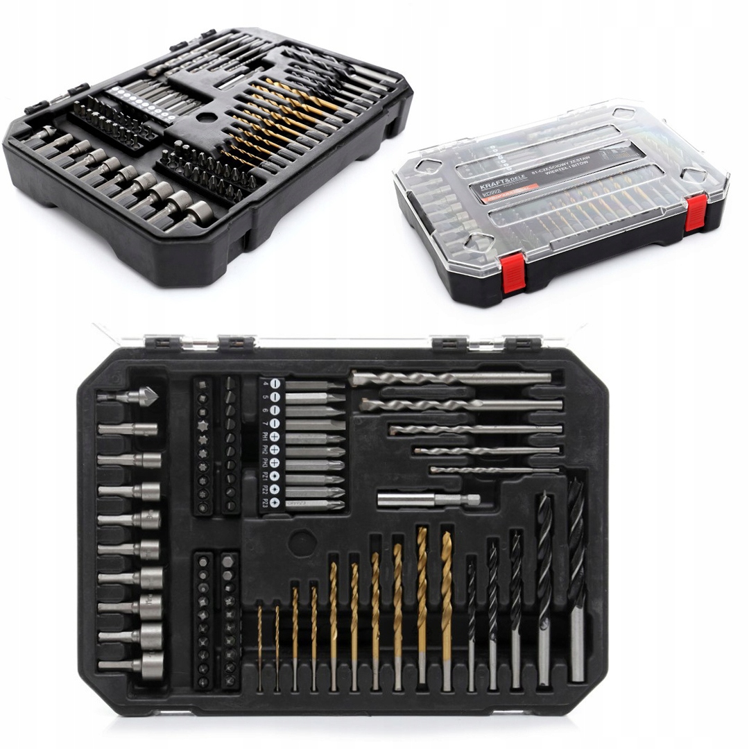 Zestaw Wierteł i Bitsów Kraft&Dele KD992 81 elementów Metalu Drewna Betonu