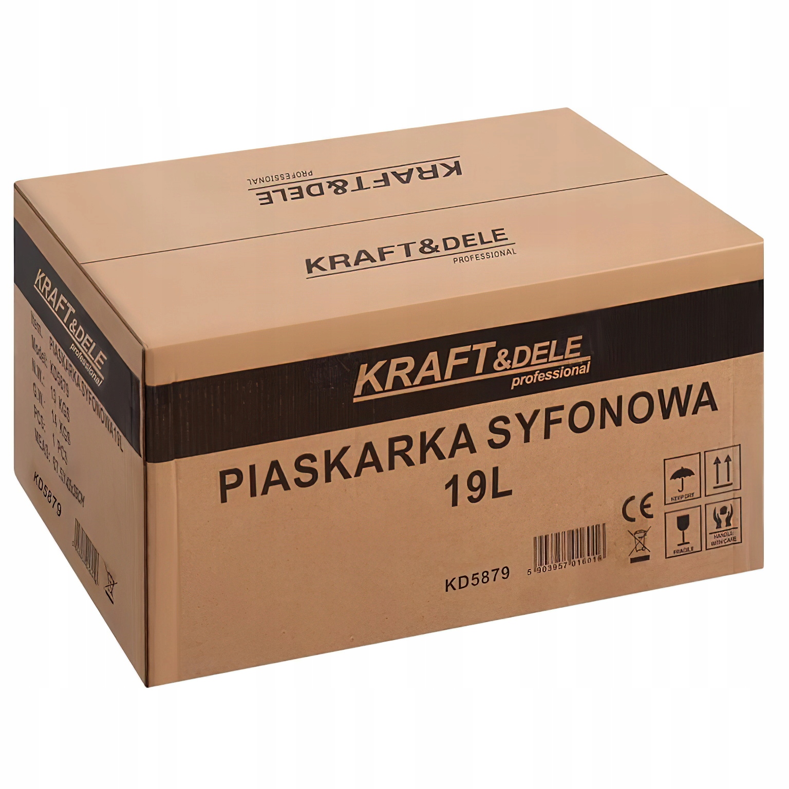 Przenośna Piaskarka Syfonowa Usuwania Farb 10 Bar Akcesoria 19L Kraft&Dele