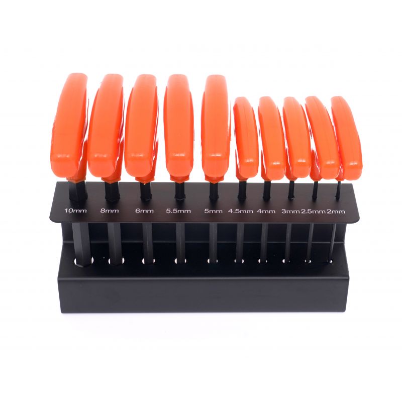 ZESTAW KLUCZE IMBUSOWE IMBUSY 2-10MM SZEŚCIOKĄTNE 10 ELEMENTÓW KD10948
