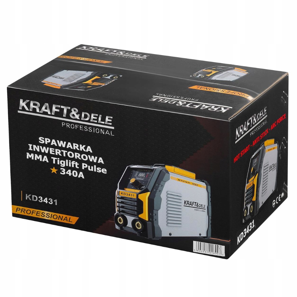 SPAWARKA INWERTOROWA INWERTEROWA MMA TIG IGBT 340A Kraft&Dele KD3431