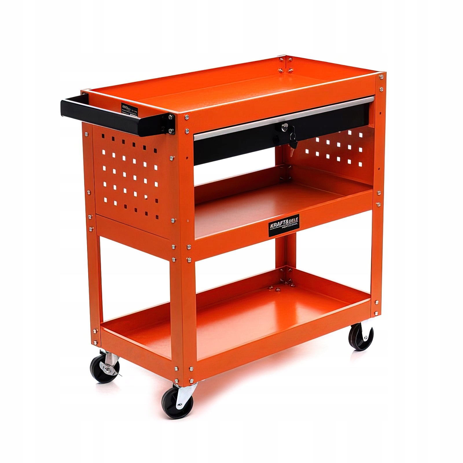 Wózek Warsztatowy Szafka Serwisowy na Narzędzia Mocny 3 Półki KRAFT&DELE