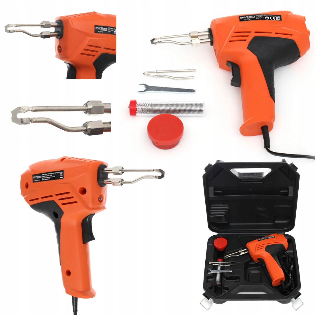 Lutownica transformatorowa Walizka Zestaw Kraft&Dele KD1718 230 V 200 W