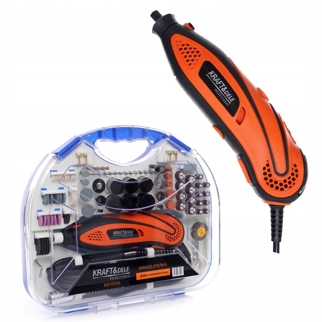 Mini Szlifierka Frezarka Wielofunkcyjna Kraft&Dele 230V 270W 210 Elementów