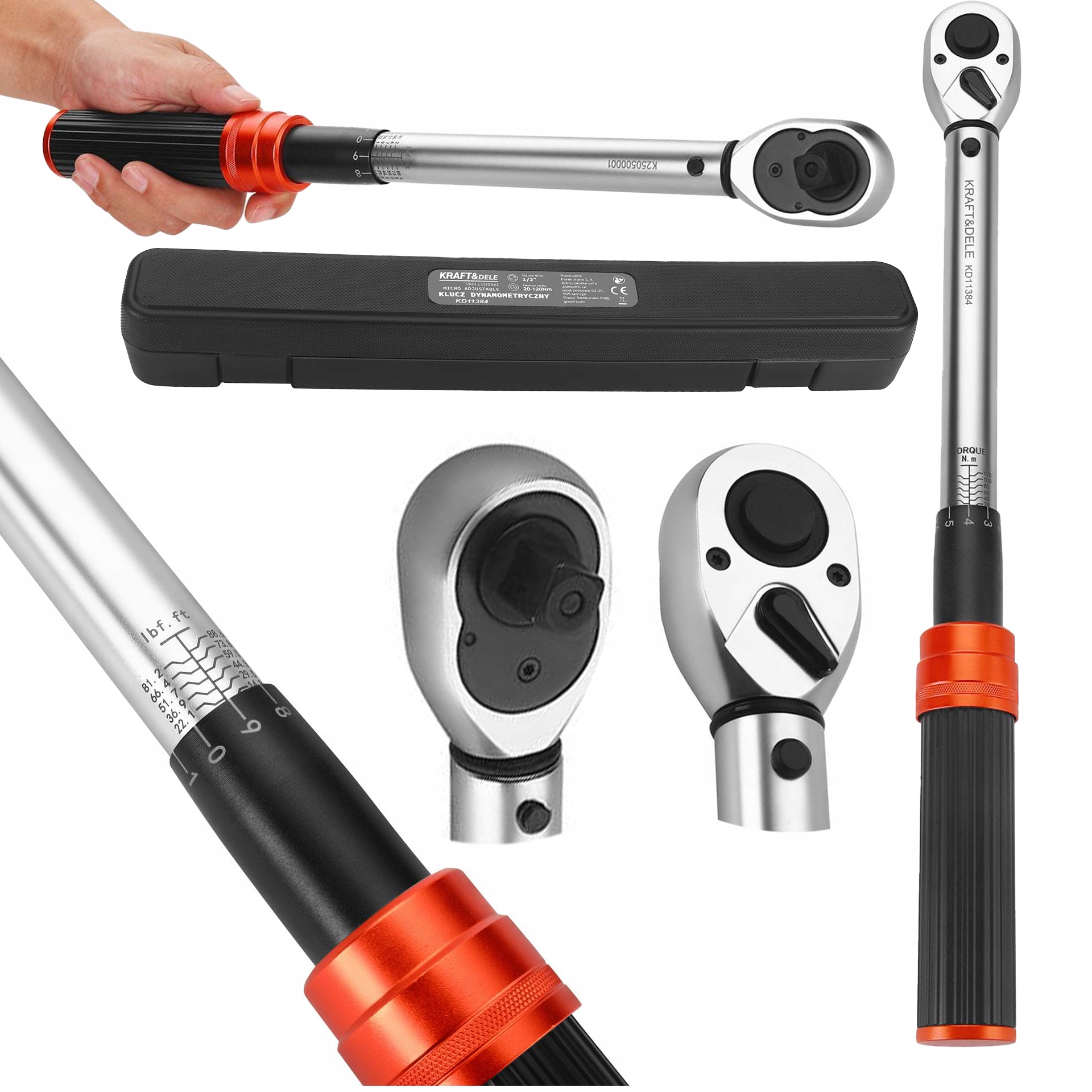 Klucz Dynamometryczny 1/2"" Cala 20-120Nm Kraft&Dele