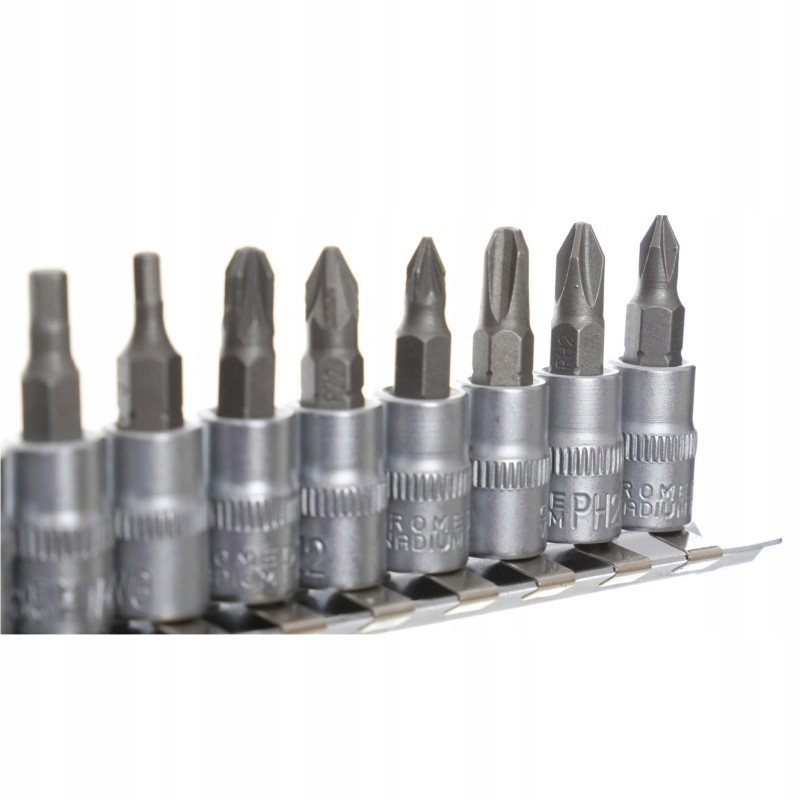 ZESTAW 11 BITÓW NA NASADKACH 1/4