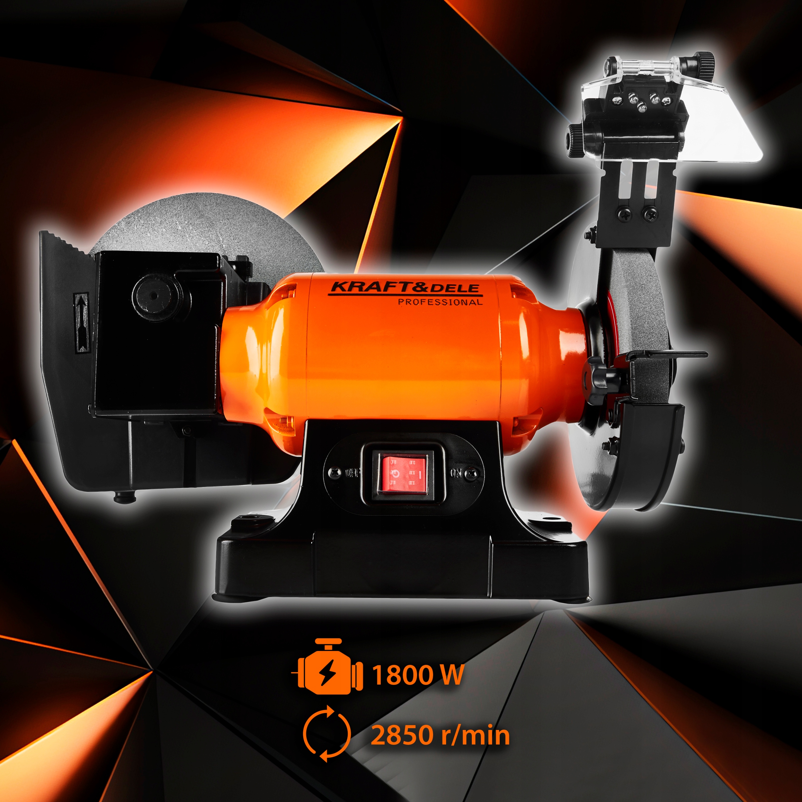 Szlifierka Stołowa Wielofunkcyjna 2x Kamień Sucho Mokro 1800W 230V 2980RPM