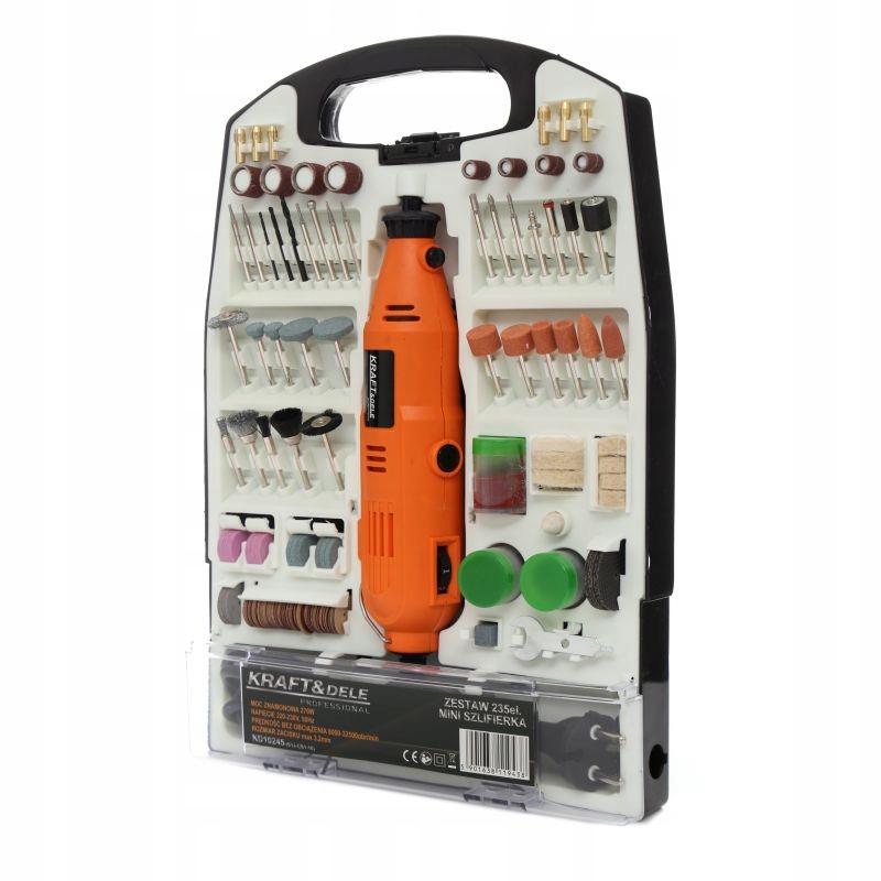 MULTISZLIFIERKA MINI-SZLIFIERKA ZESTAW 235 el.