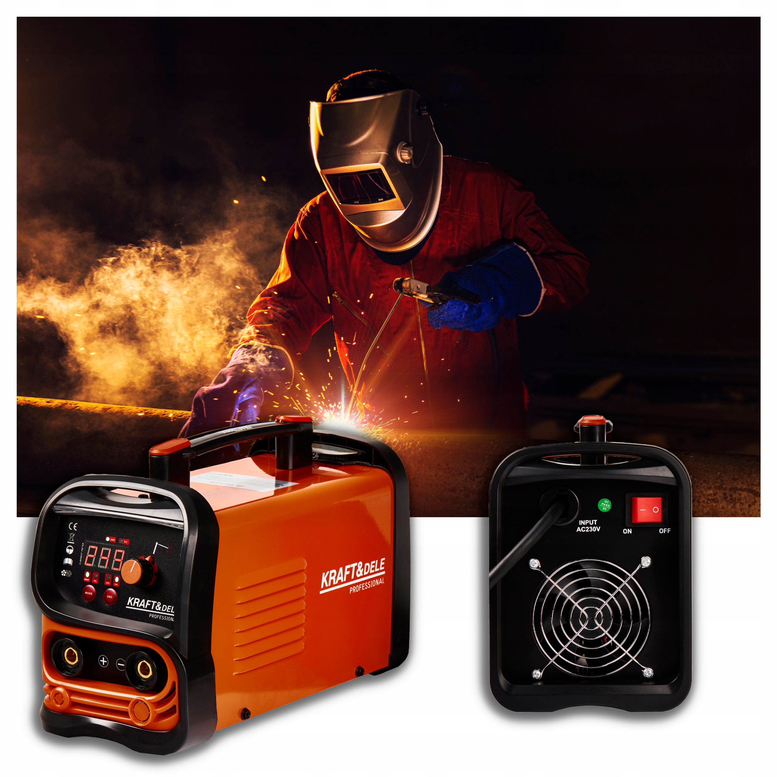 SPAWARKA INWERTOROWA INWERTEROWA MMA TIG LCD 330A IGBT HOT START ANTI STICK