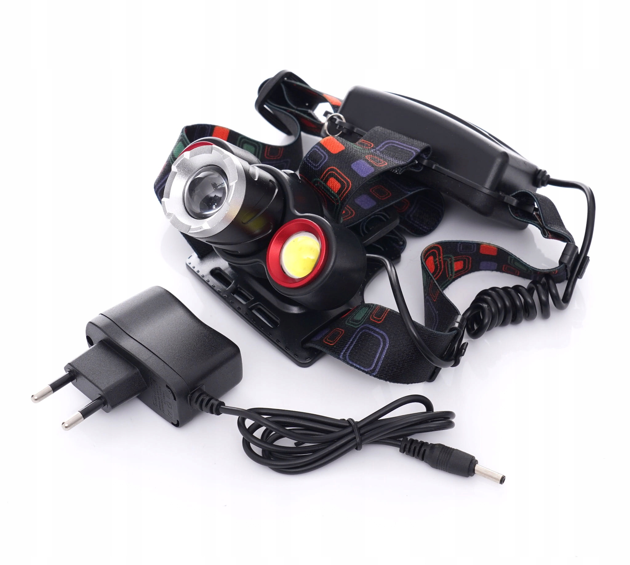 Latarka Czołowa Zoom 2000X Led T6 Cree 4 Tryby Czołówka Bateria Kraft&Dele