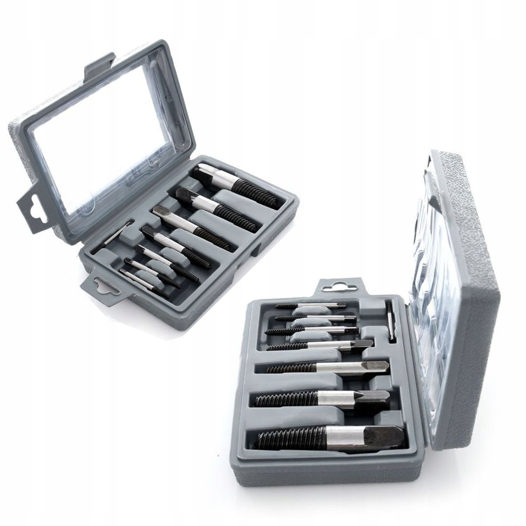 Wykrętaki Zestaw do Zerwanych Uszkodzonych Śrub 8 Elementów Kraft&Dele