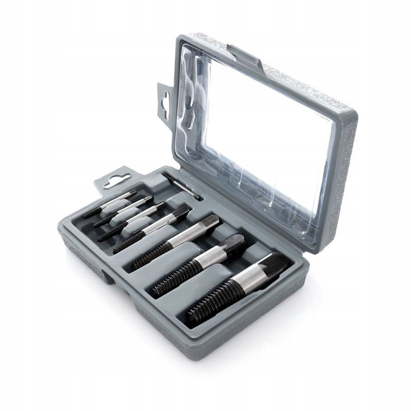 Wykrętaki Zestaw do Zerwanych Uszkodzonych Śrub 8 Elementów Kraft&Dele