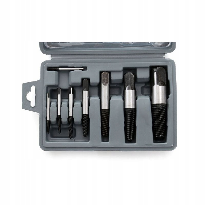 Wykrętaki Zestaw do Zerwanych Uszkodzonych Śrub 8 Elementów Kraft&Dele