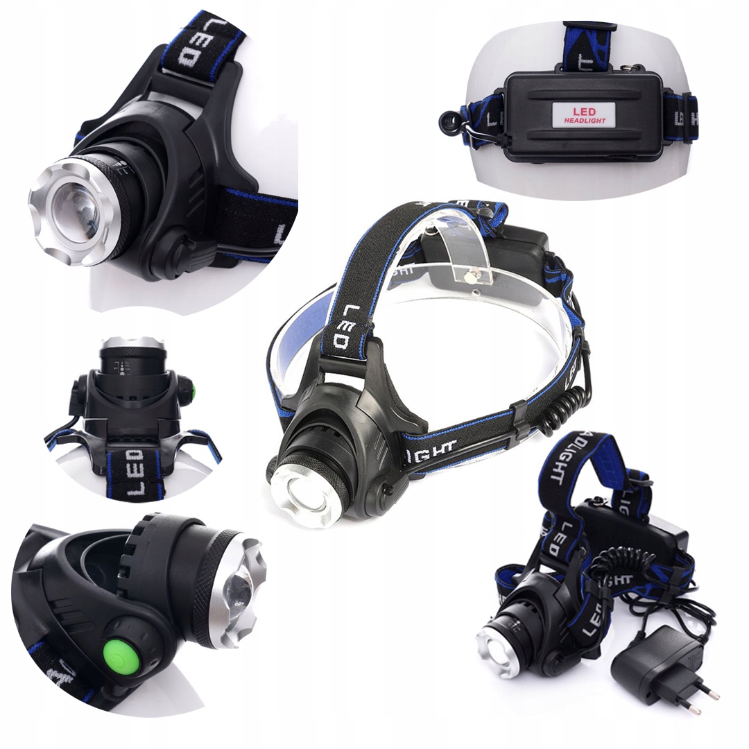 LATARKA CZOŁOWA CZOŁÓWKA LAMPKA LED AKUMULATOROWA KRAFT&DELE