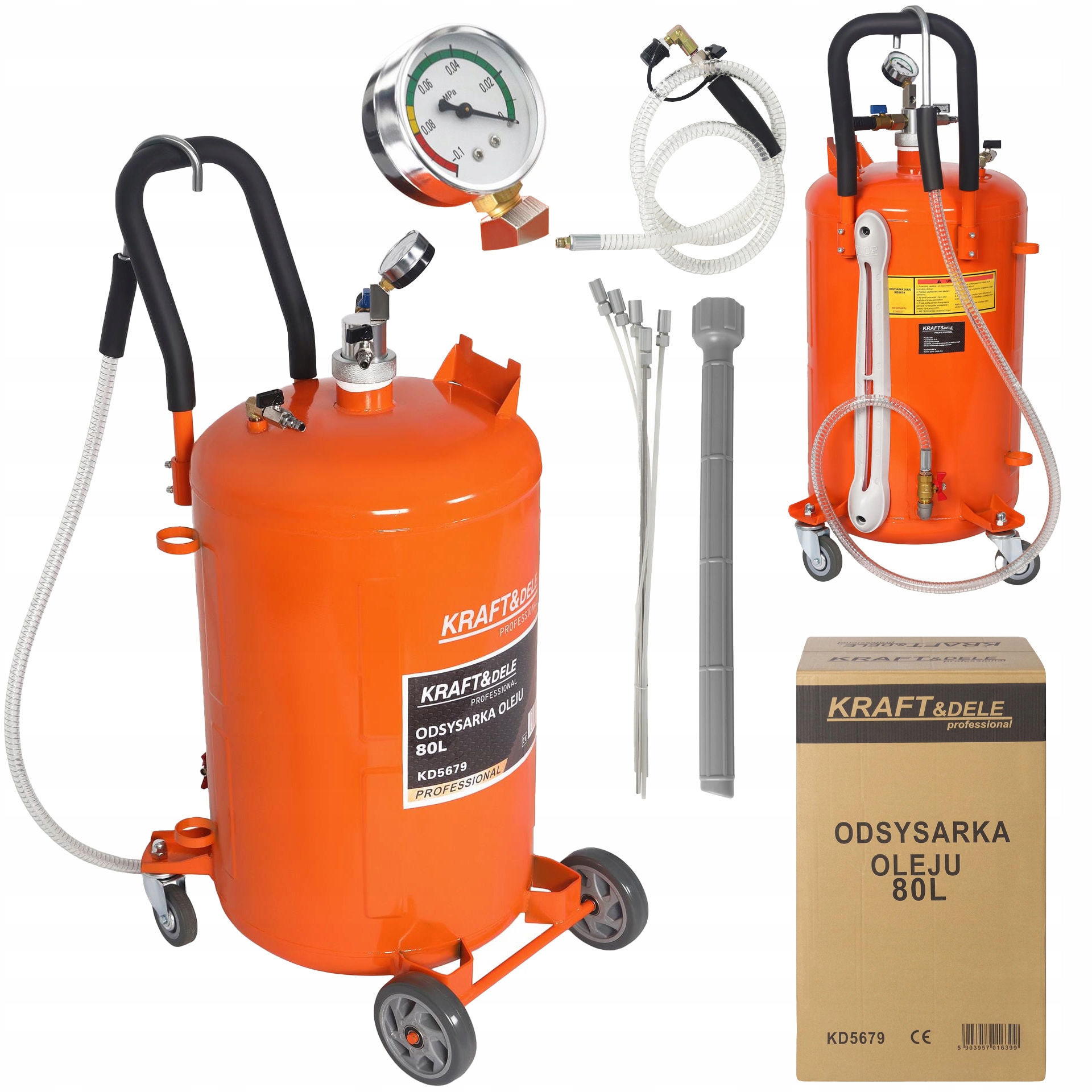 Odsysarka Wysysarka do Oleju Warsztatowa 80L 6,5 l/min Kraft&Dele