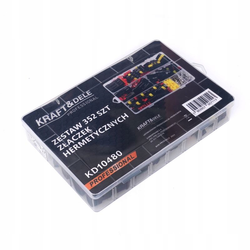 ZESTAW ZŁĄCZEK WTYCZEK KOSTEK HERMETYCZNYCH 352 ELEMENTY KRAFT&DELE