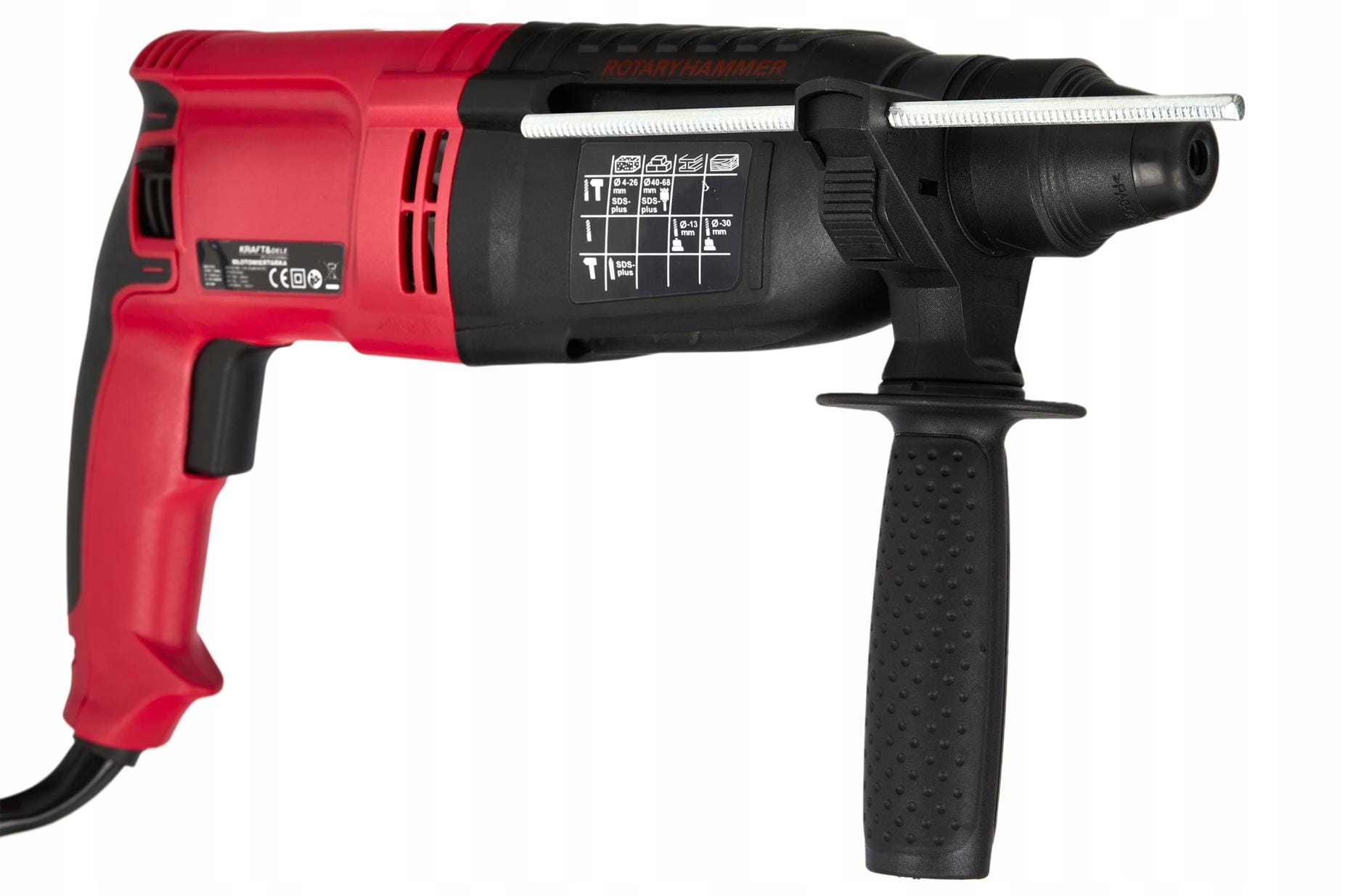 Młot Udarowy 2650W 230V SDS-PLUS 1300 RPM 5500/min Uderzeń 3w1 Kraft&Dele