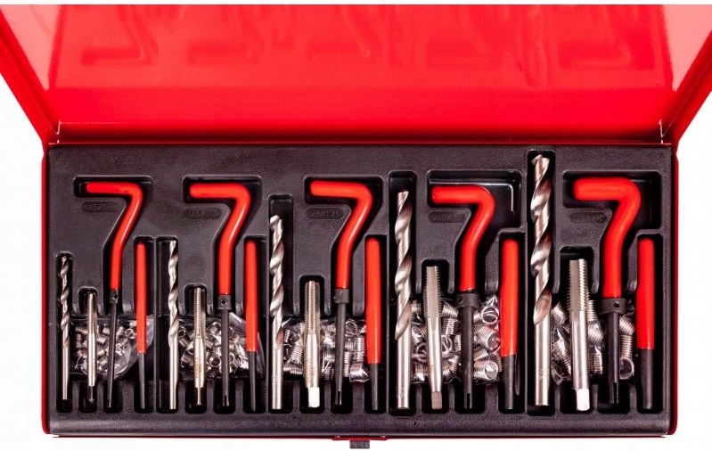 Gwintowniki Zestaw Naprawczy do Gwintów 131 Elementów Sztuk Kraft&Dele