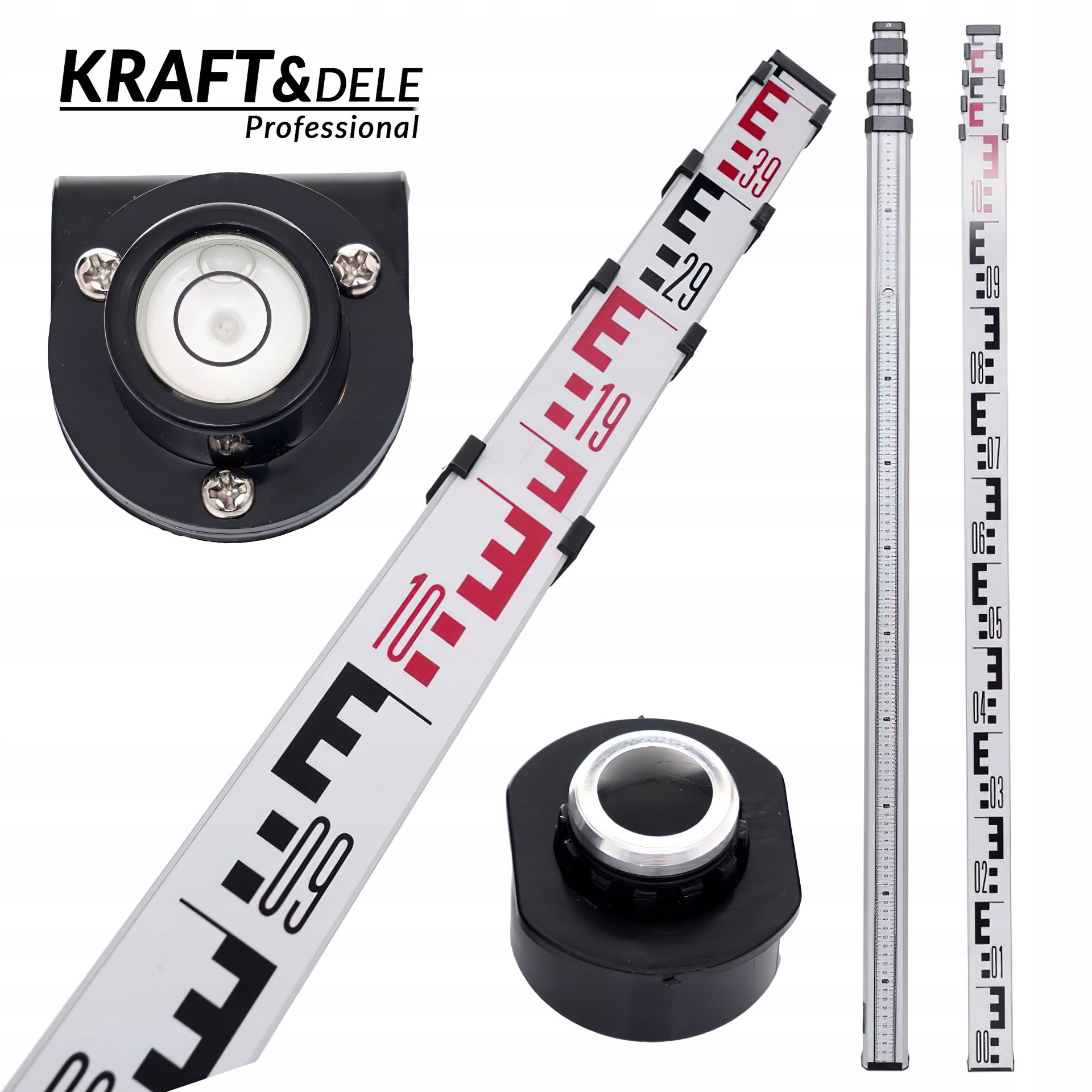 KRAFT&DELE Łata Teleskopowa Niwelacyjna LIBELLA 5M + Pokrowiec