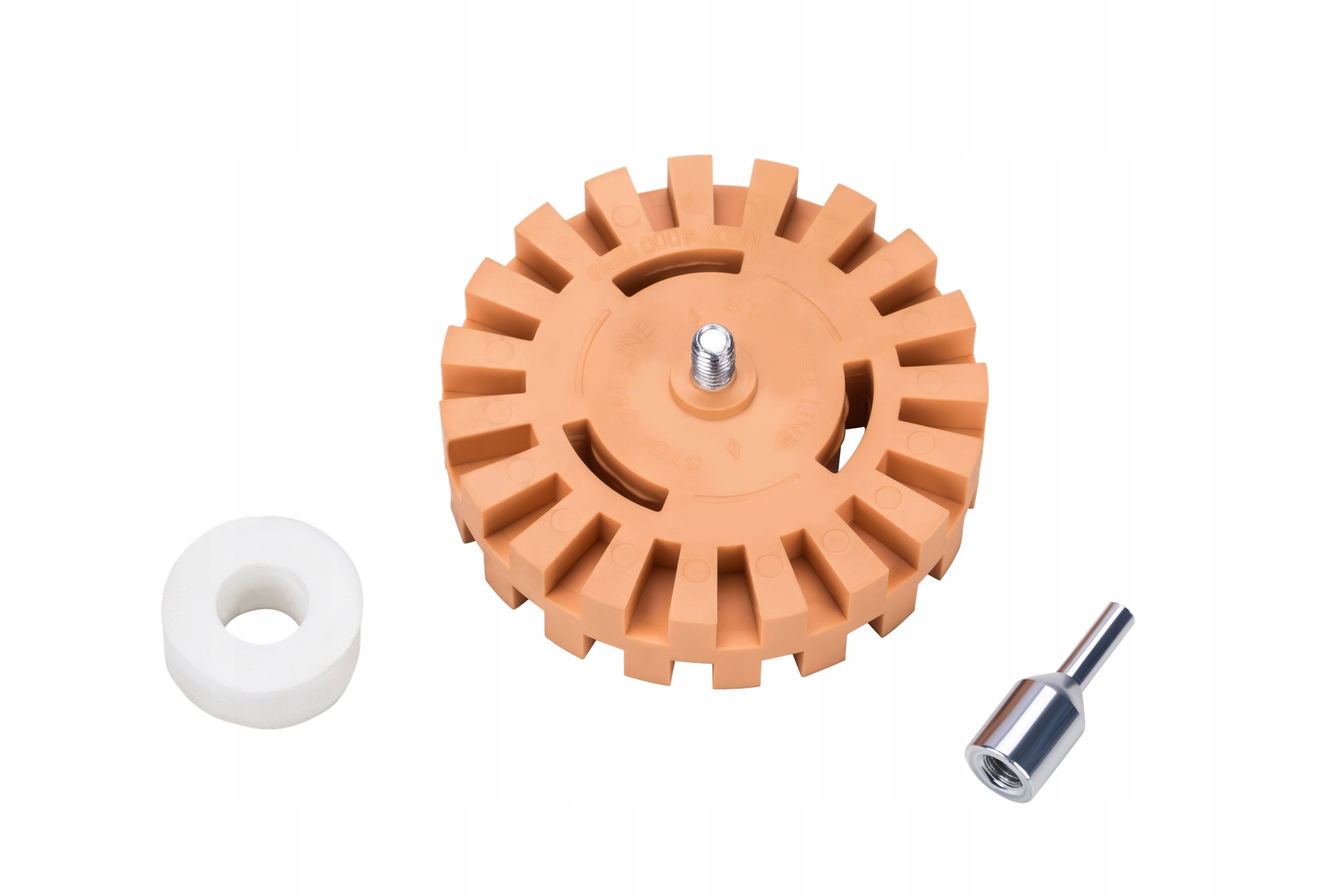 Krążek Gumowy do Usuwania Kleju 100/25 mm Gwint 8 mm Kraft&Dele