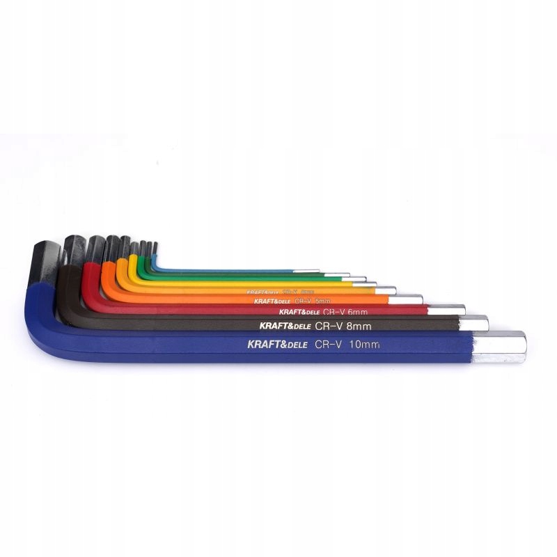 Zestaw Kolorowych Imbusów HEX 9 sztuk elementów Kraft&Dele