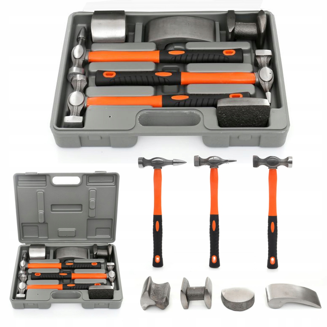 ZESTAW BLACHARSKI MŁOTKI KOWADEŁKA 7 ELEMENTÓW KD319